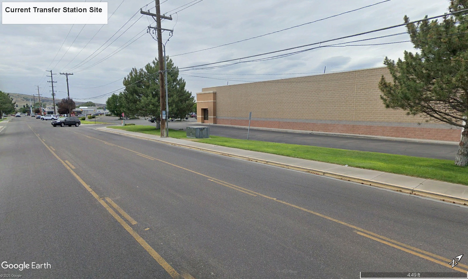 Image shows the current transfer facility on E Cedar Street